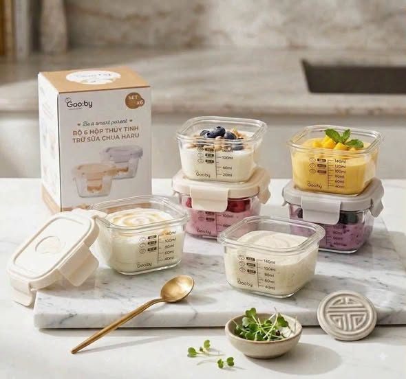Hộp thủy tinh Gooby set 2 cái