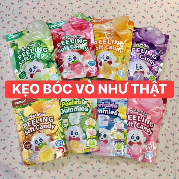 Kẹo bóc vỏ Cokoc Peeling Soft Candy (gói)