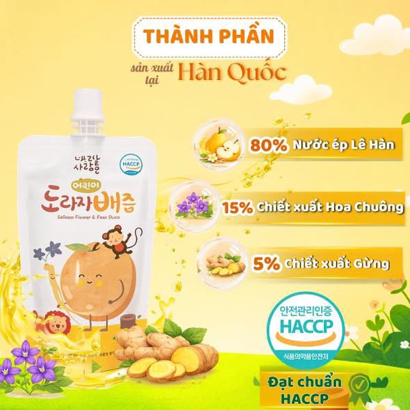 Nước Ép Lê Hoa Chuông Gừng Hàn Quốc Neokneokhan Saramdeul
